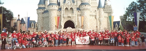 The         group picture in front of Cinderella's castle in WDW