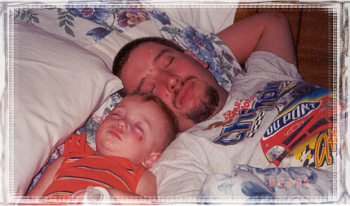 Matthew and Daddy caught in a nap